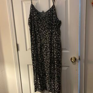 Old Navy black floral print dress.